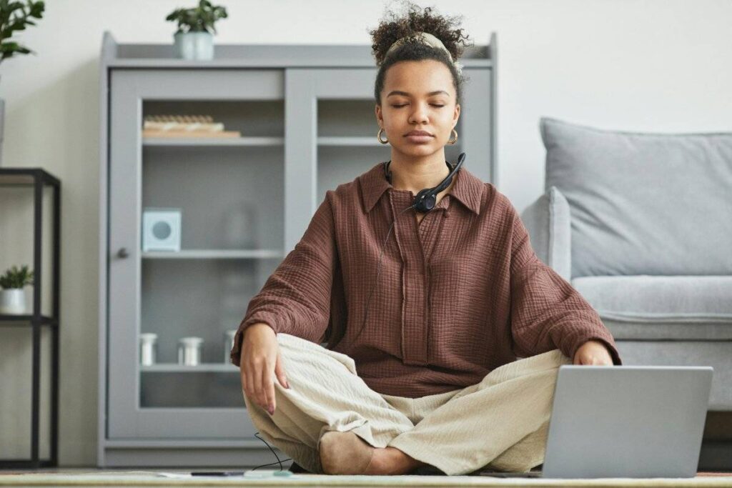 person engaged and present in their own life after learning how to stop thinking of someone