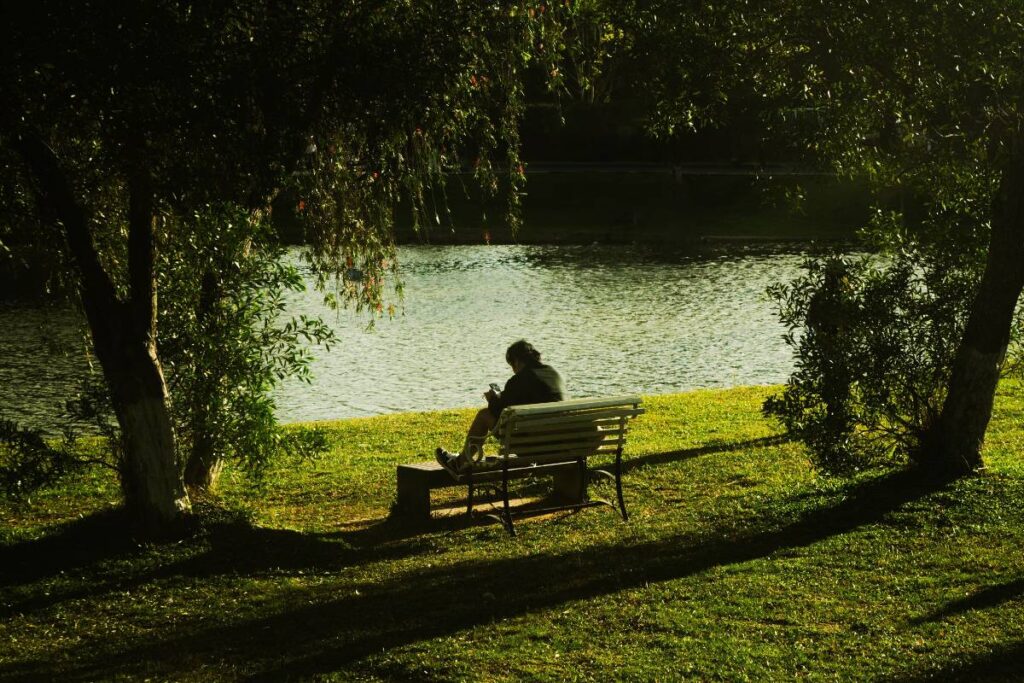 person calm and settled alone showing the earned peace that comes from learning how to deal with anger