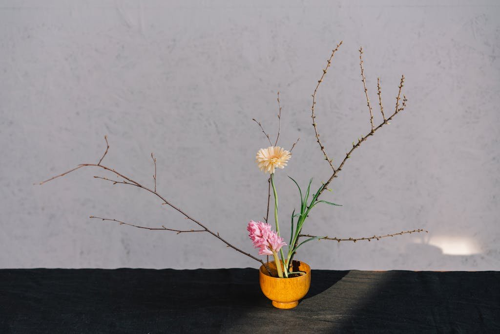 Mental health resources symbolized by flowers in a pot representing hope, peer support, and recovery groups