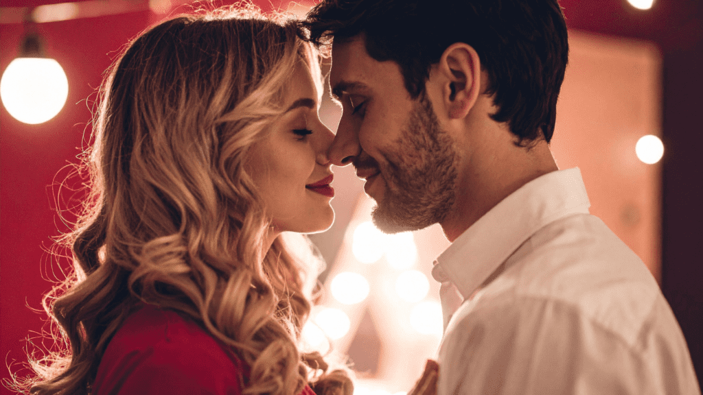 A couple sharing an intimate, loving moment together — symbolizing emotional closeness and healing. Perfect for illustrating how to overcome intimacy issues in relationships.