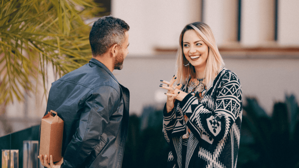 Couple talking and reconnecting, showing how to reconnect with your partner and rebuild emotional closeness